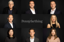 Team Linkedin Corporate Headshots on a solid color camera background
